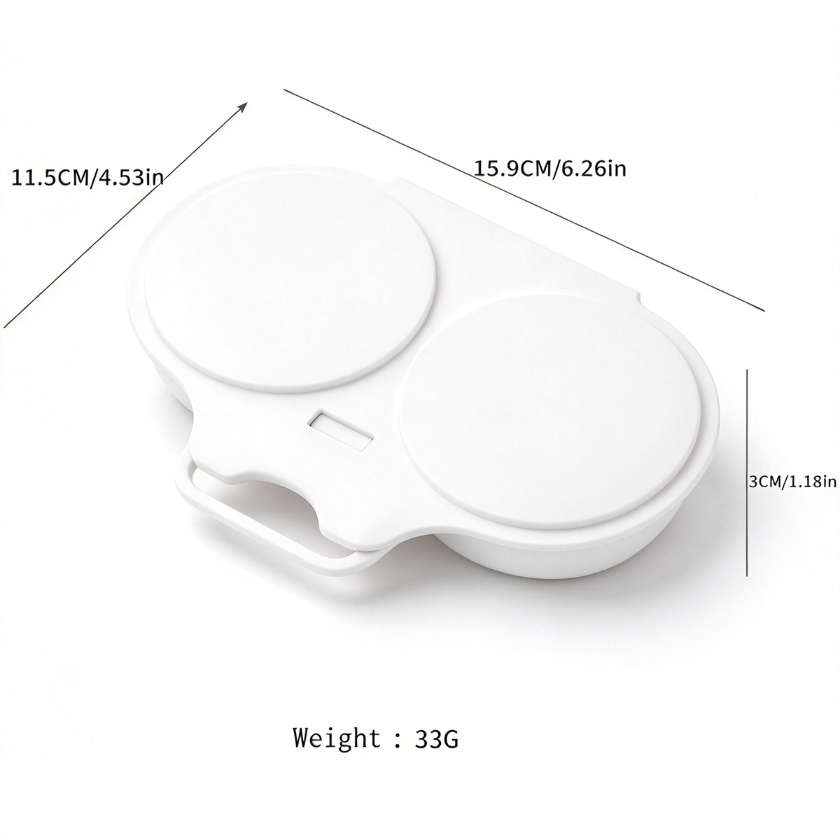 Microwave Egg Cooker, 2‑Cavity Egg Poacher Mold for Quick Breakfast